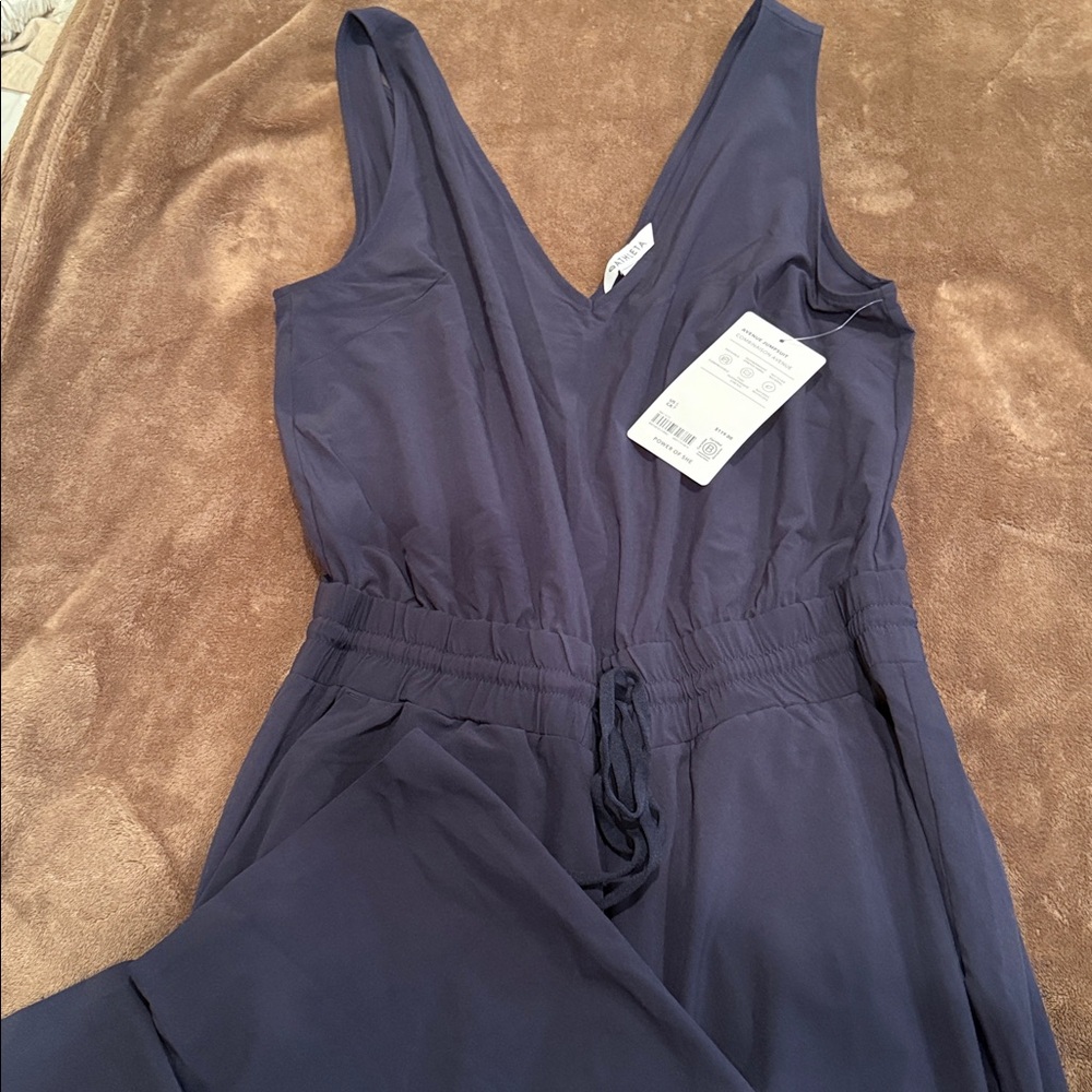 Athleta Dark Blue Avenue Jumpsuit - Picture 2 of 4
